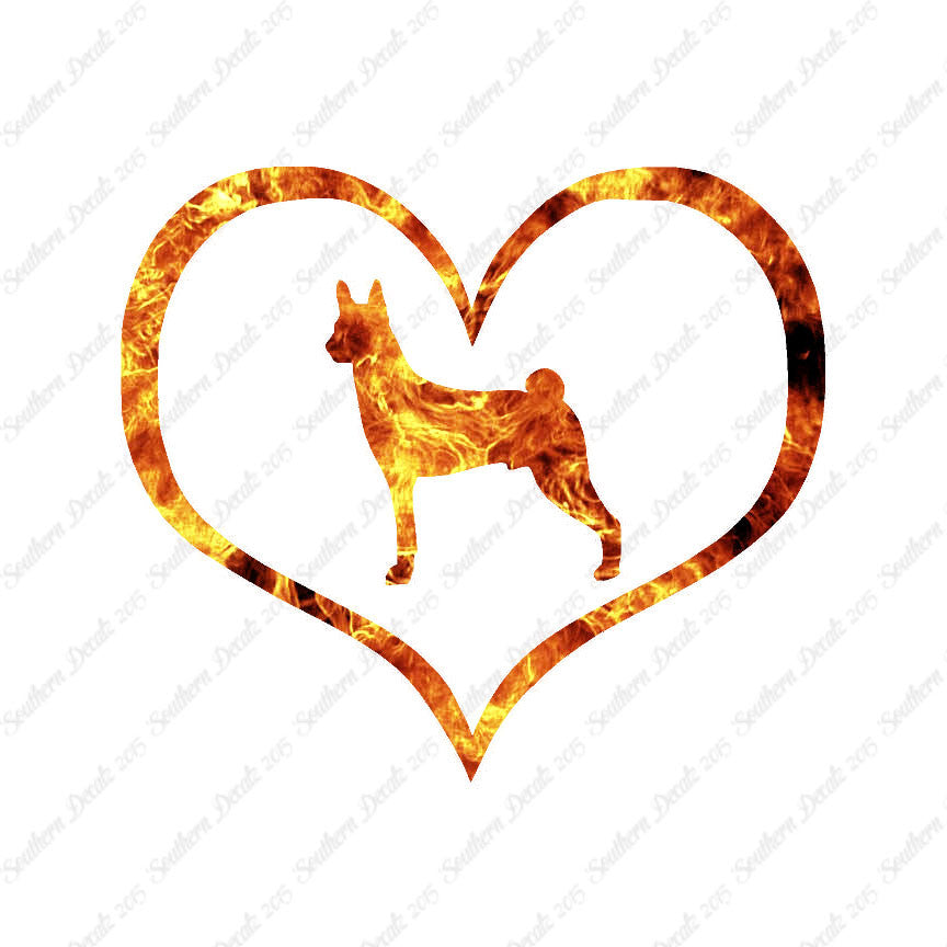 Basenji Dog Heart Love