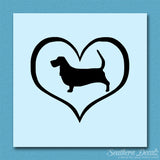 Basset Hound Dog Heart Love