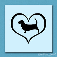 Basset Hound Dog Heart Love