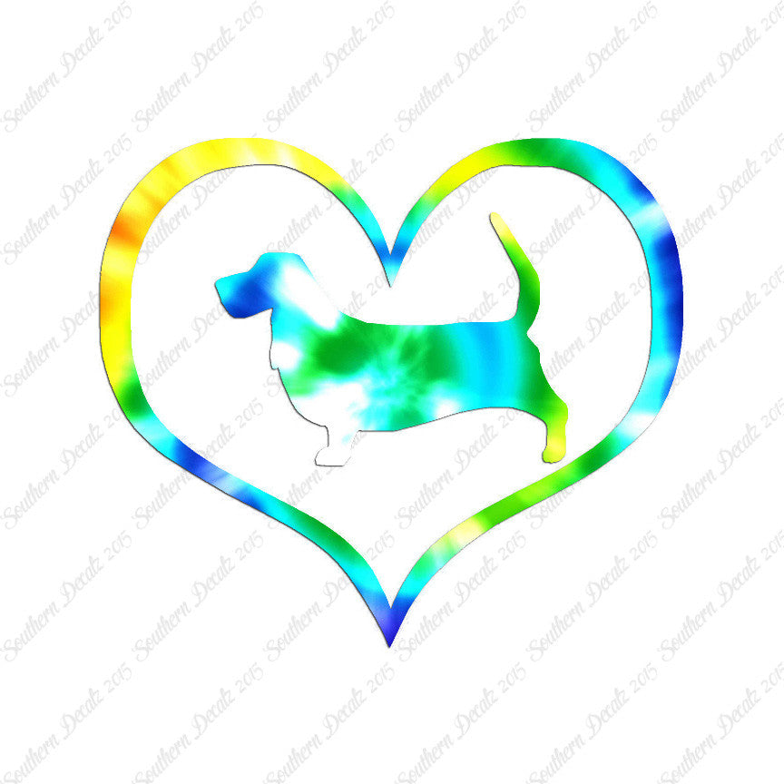 Basset Hound Dog Heart Love
