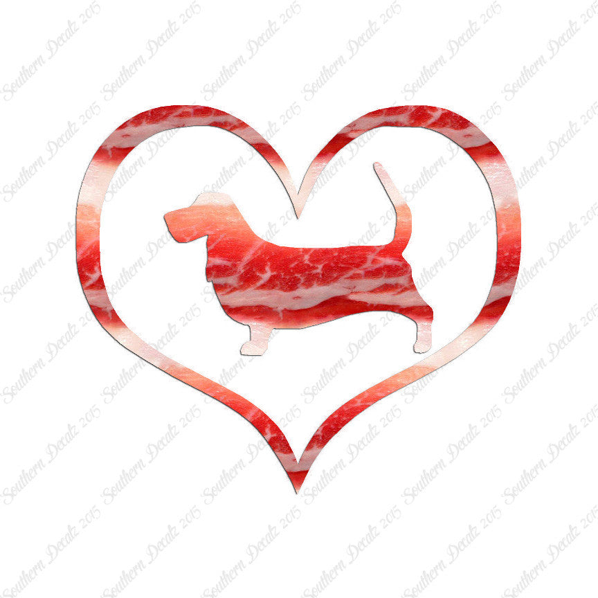 Basset Hound Dog Heart Love