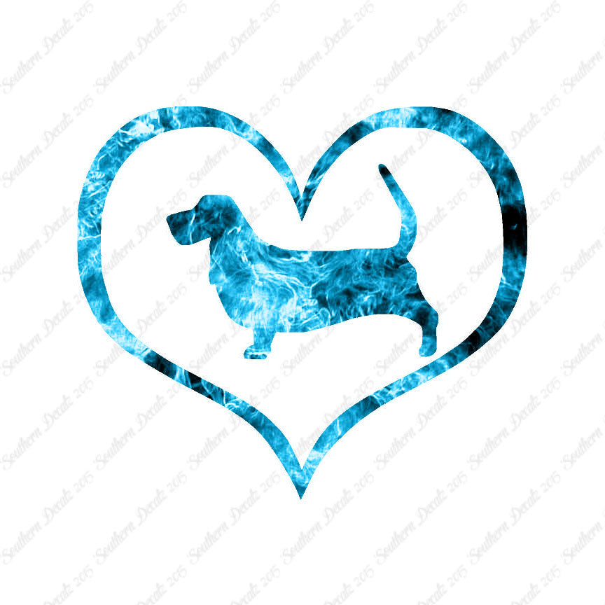 Basset Hound Dog Heart Love