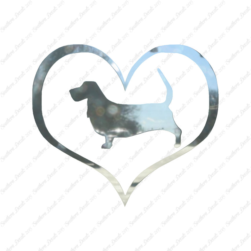 Basset Hound Dog Heart Love