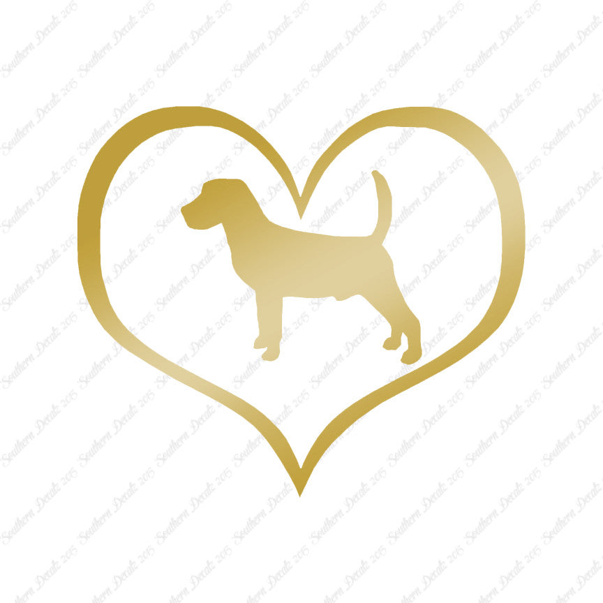 Beagle Dog Heart Love
