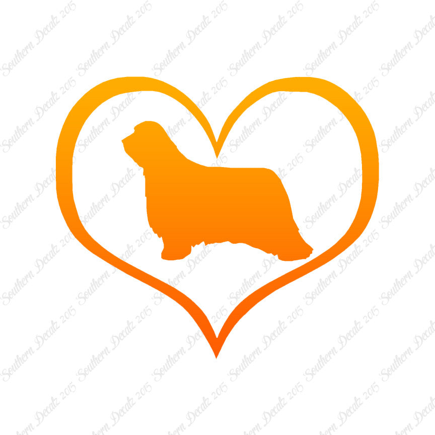 Bearded Collie Dog Heart Love