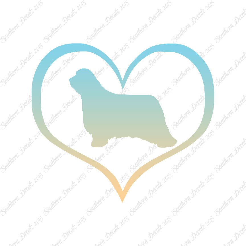 Bearded Collie Dog Heart Love