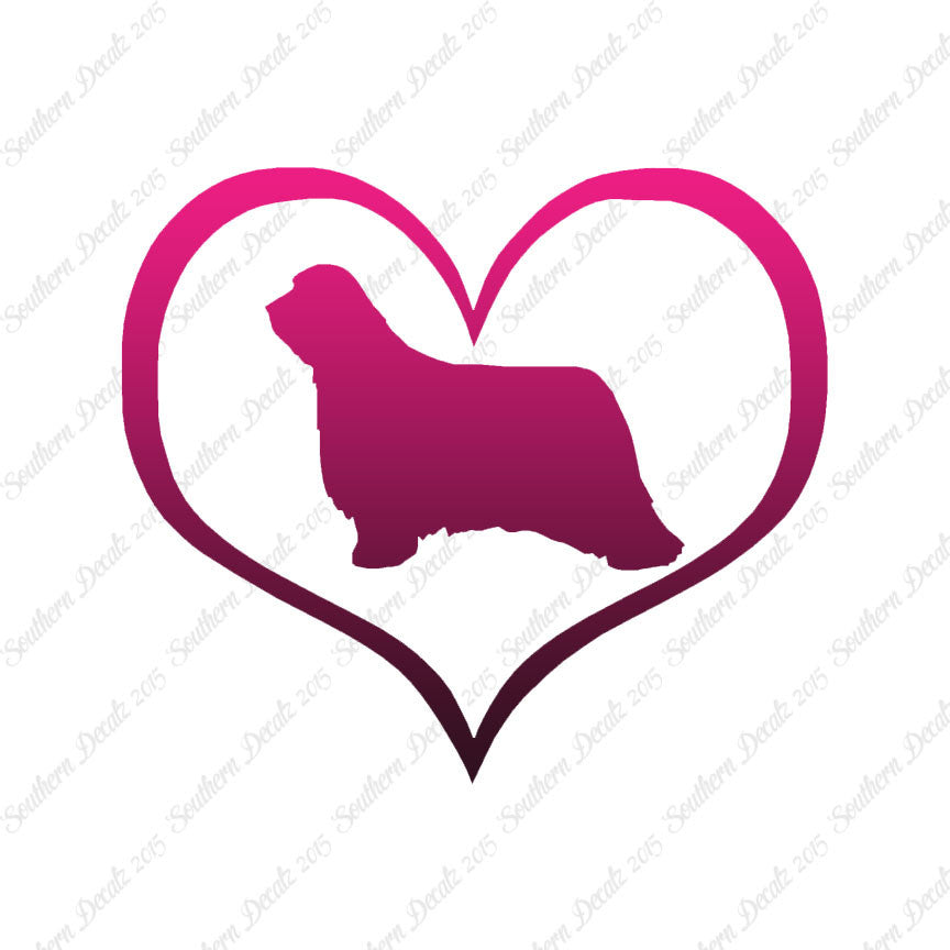 Bearded Collie Dog Heart Love