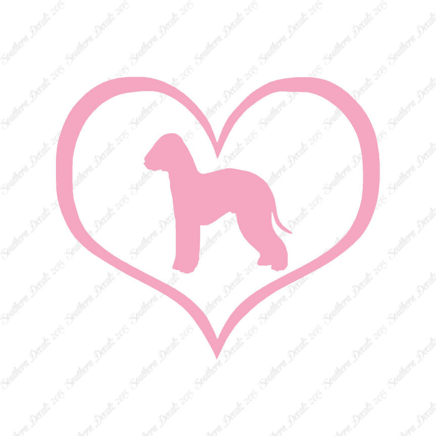 Bedlington Terrier Dog Heart Love