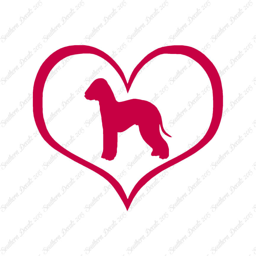 Bedlington Terrier Dog Heart Love