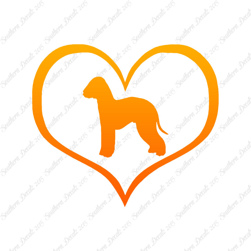 Bedlington Terrier Dog Heart Love