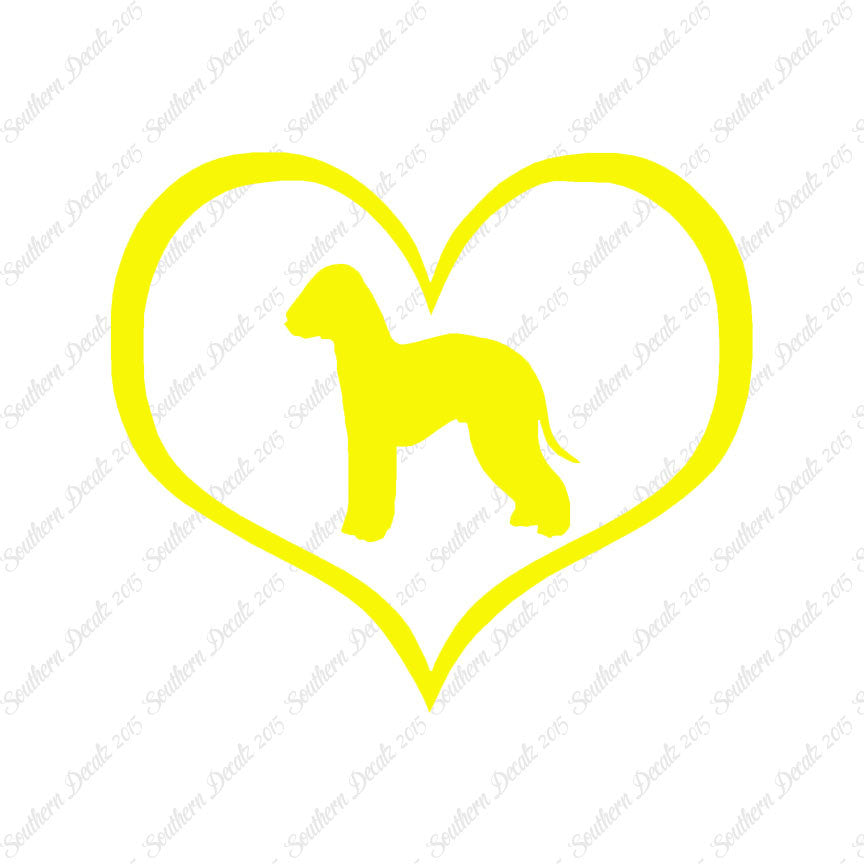 Bedlington Terrier Dog Heart Love