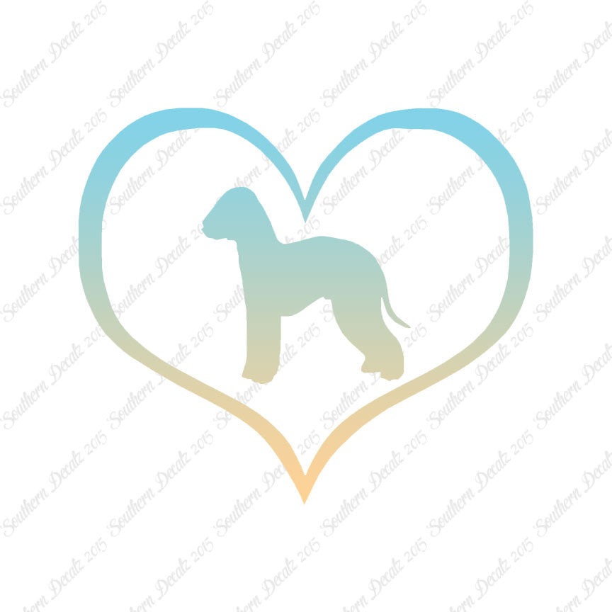 Bedlington Terrier Dog Heart Love