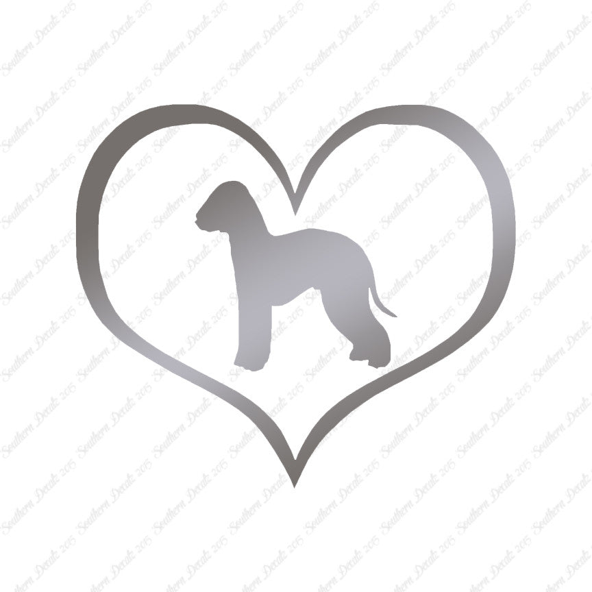 Bedlington Terrier Dog Heart Love
