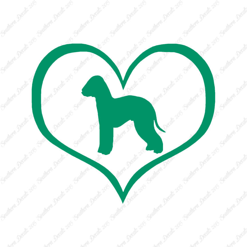 Bedlington Terrier Dog Heart Love