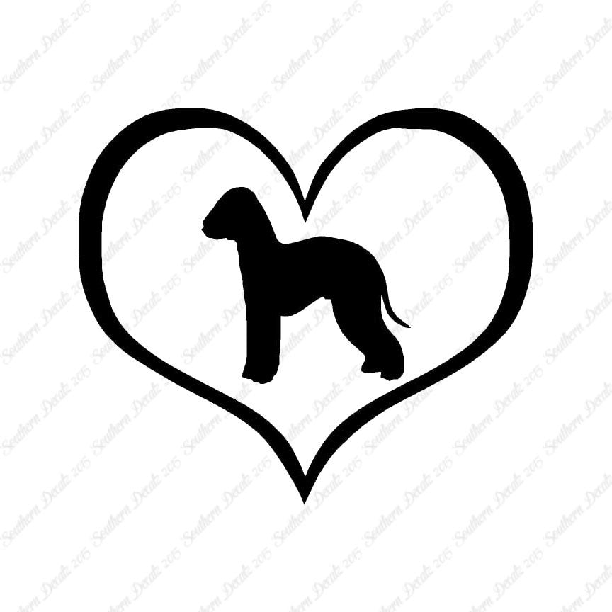 Bedlington Terrier Dog Heart Love