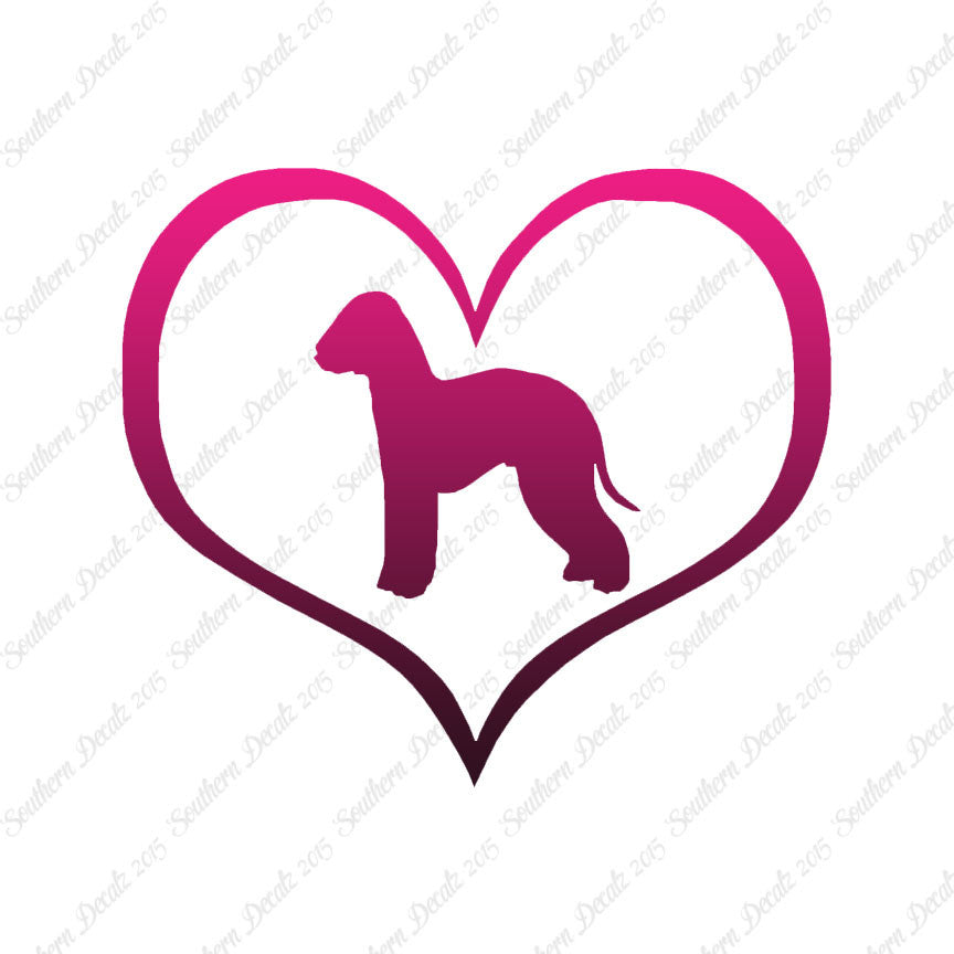Bedlington Terrier Dog Heart Love