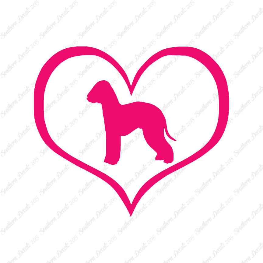 Bedlington Terrier Dog Heart Love