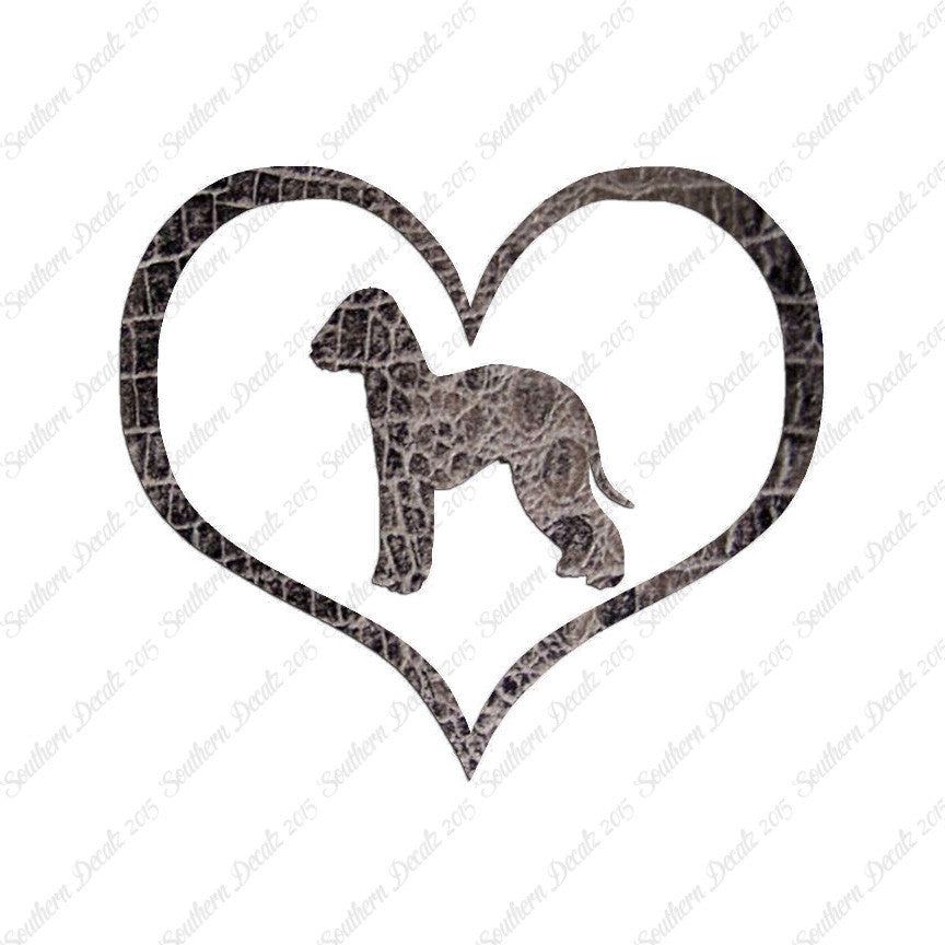 Bedlington Terrier Dog Heart Love