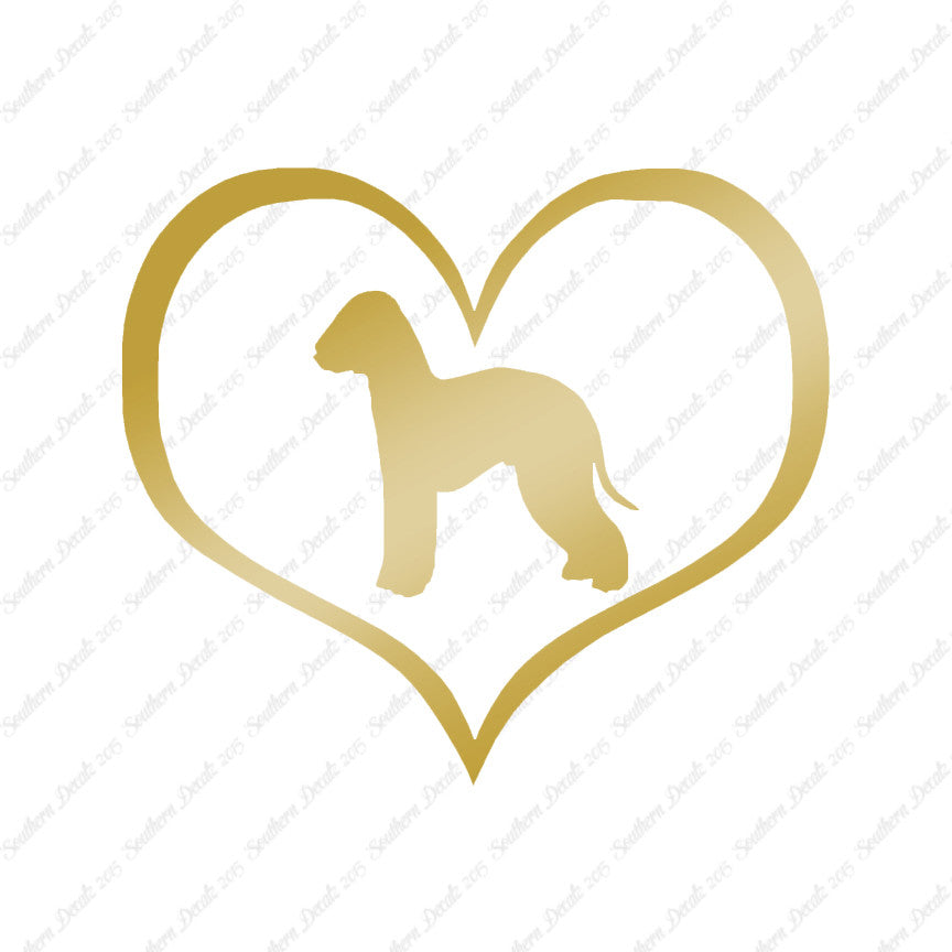 Bedlington Terrier Dog Heart Love