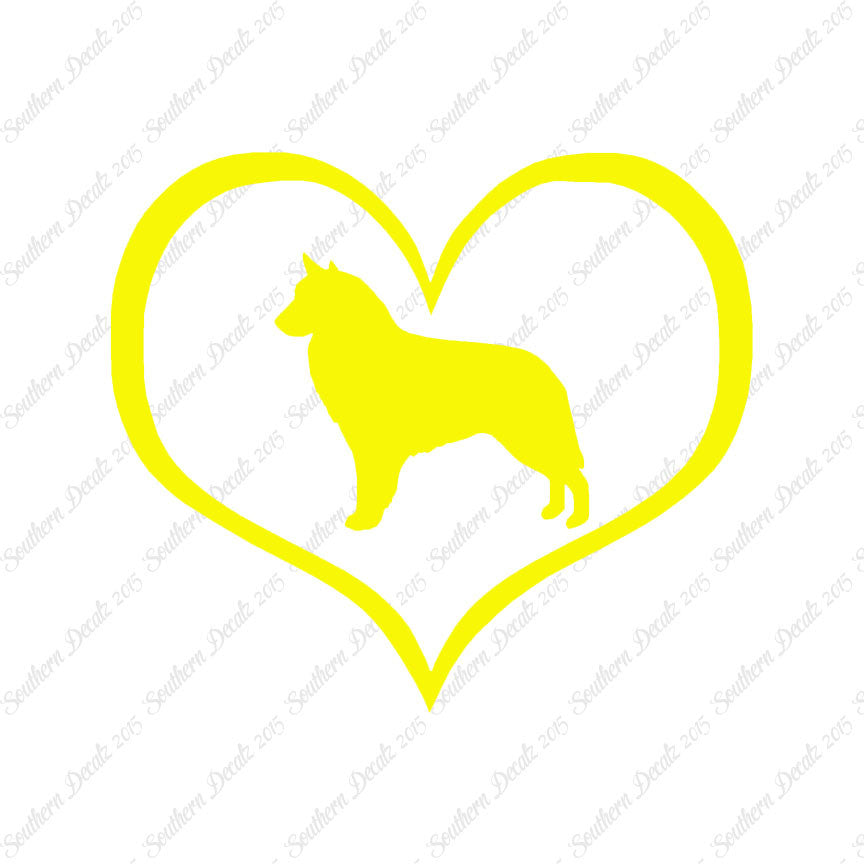 Belgian Sheepdog Dog Heart Love