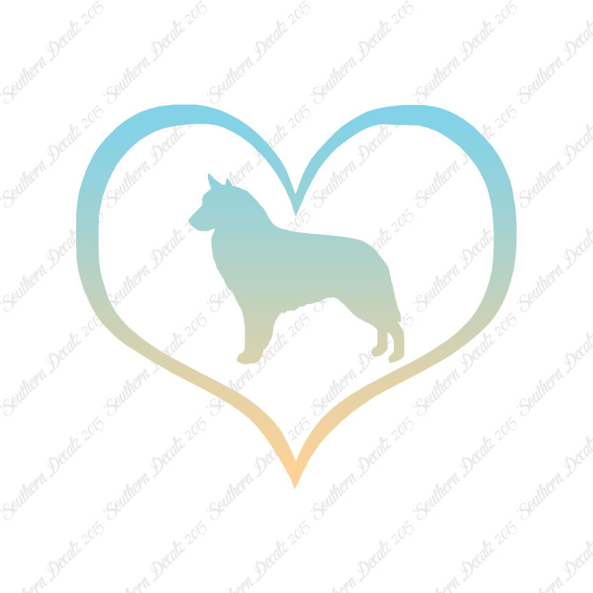 Belgian Sheepdog Dog Heart Love
