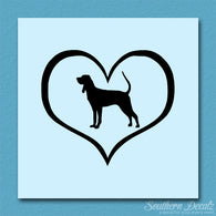 Black & Tan Coonhound Dog Heart Love