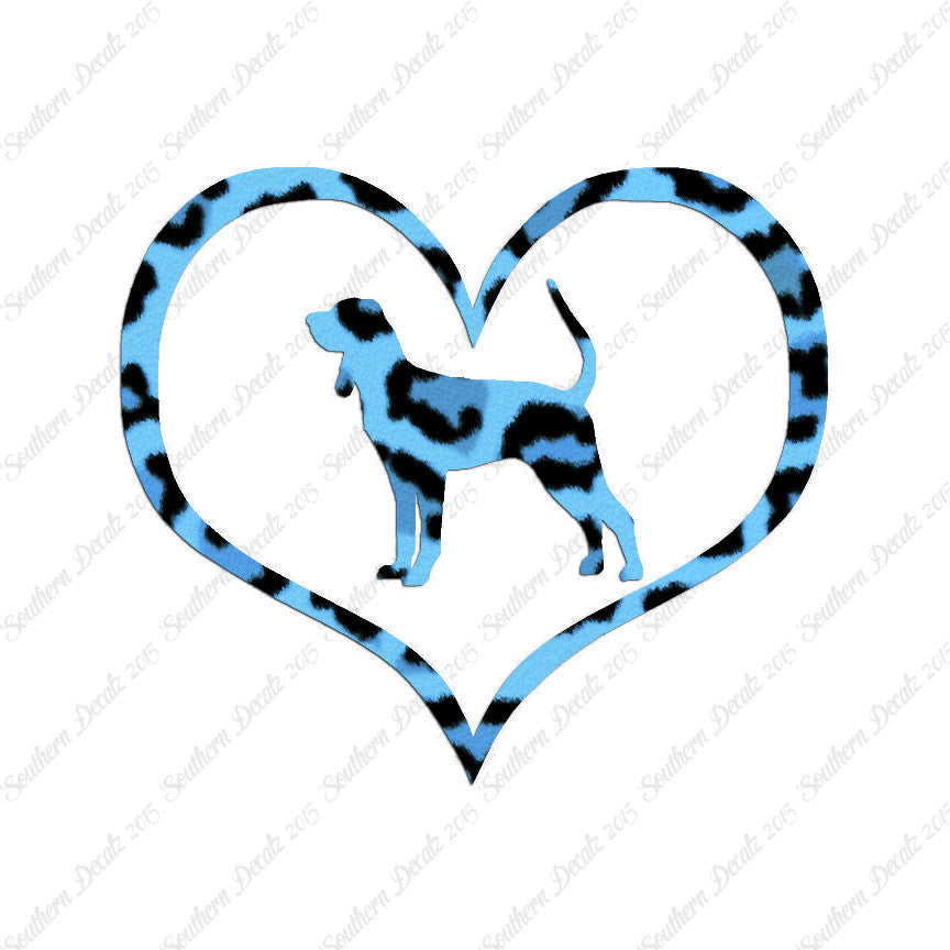 Black & Tan Coonhound Dog Heart Love