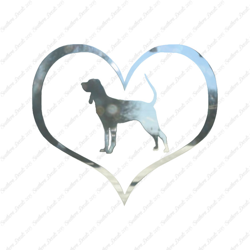 Black & Tan Coonhound Dog Heart Love