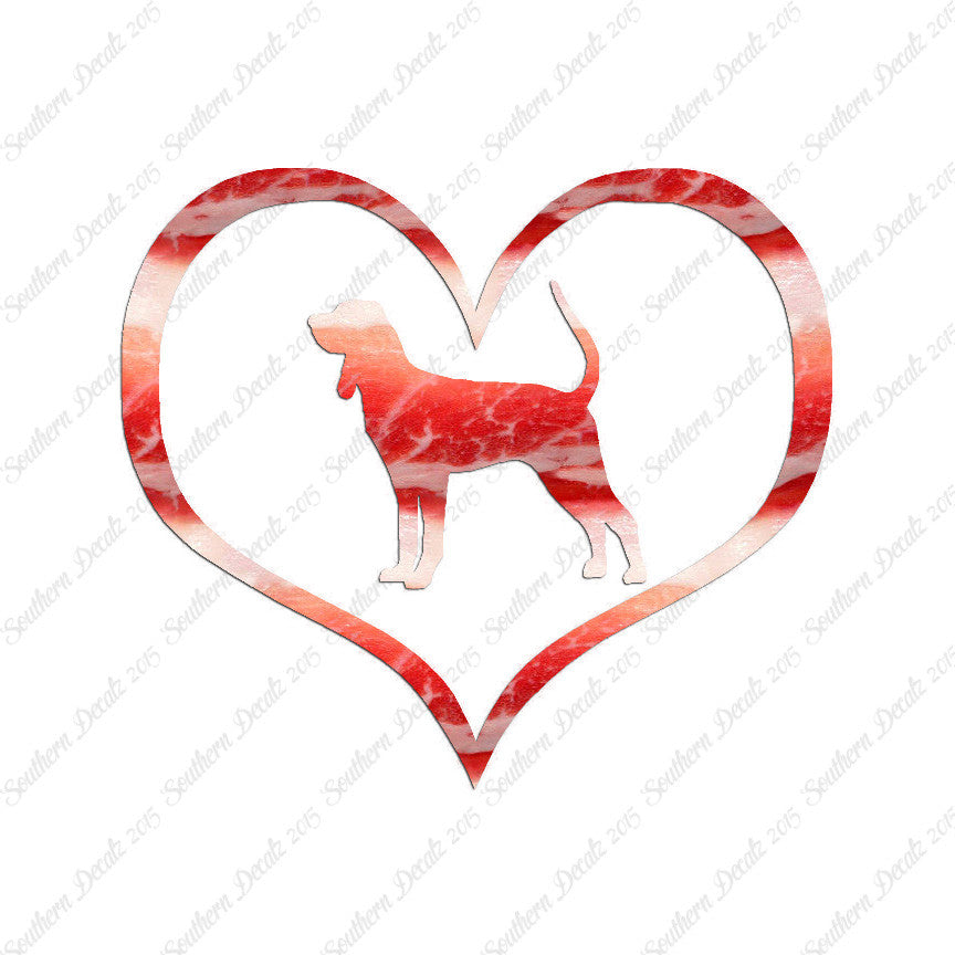 Black & Tan Coonhound Dog Heart Love