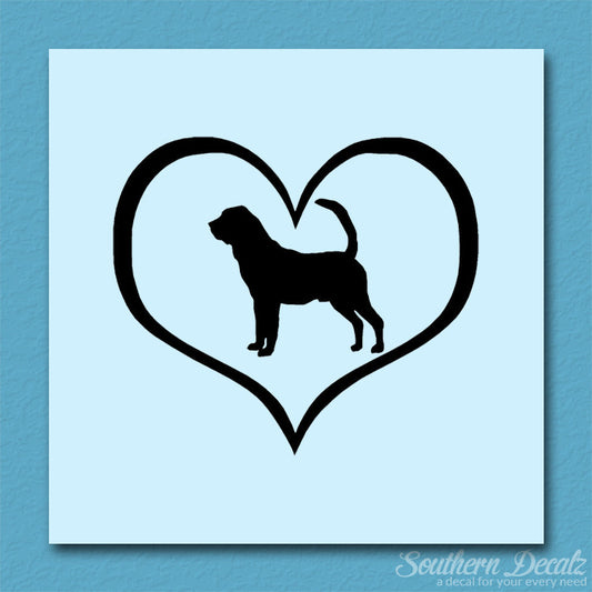 Bloodhound Dog Heart Love