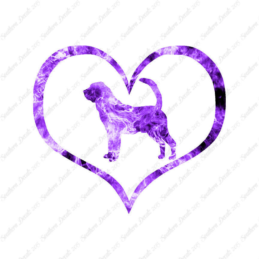 Bloodhound Dog Heart Love