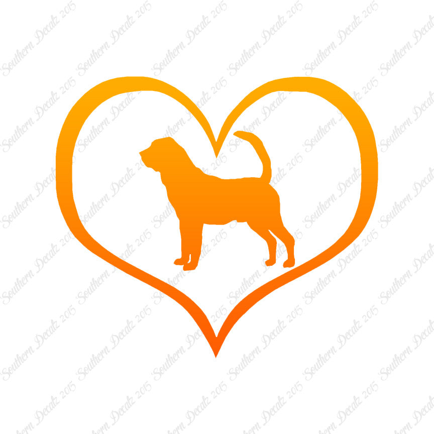 Bloodhound Dog Heart Love