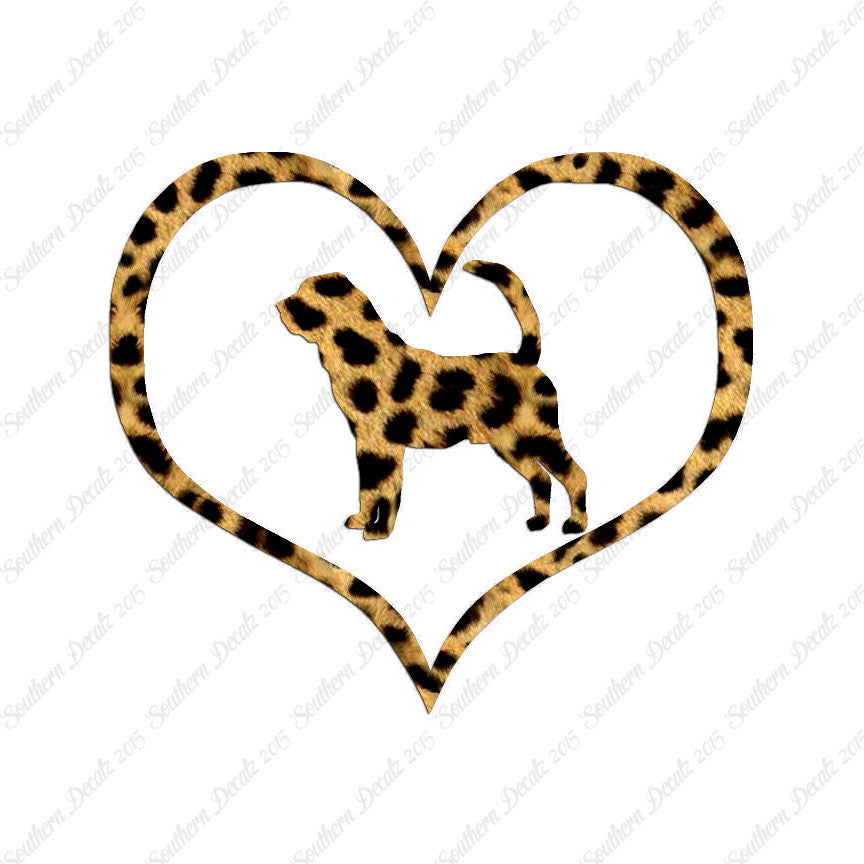 Bloodhound Dog Heart Love