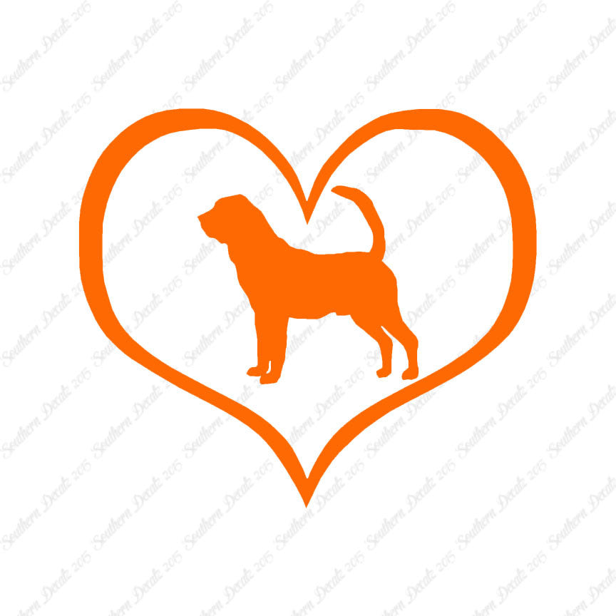Bloodhound Dog Heart Love
