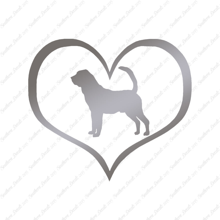 Bloodhound Dog Heart Love