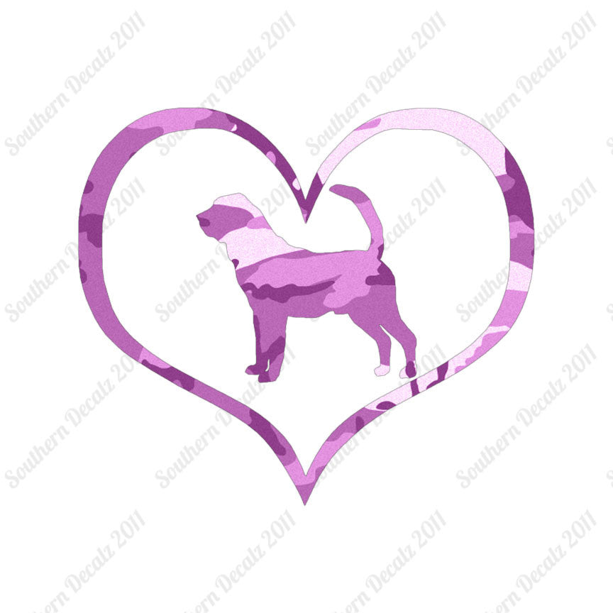 Bloodhound Dog Heart Love