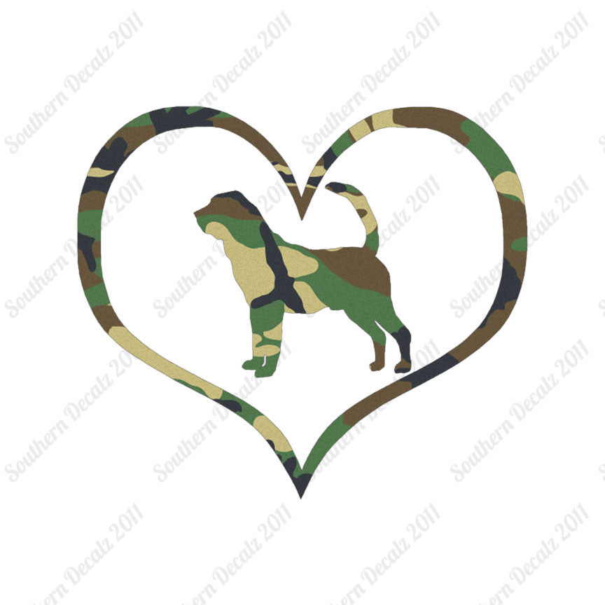 Bloodhound Dog Heart Love