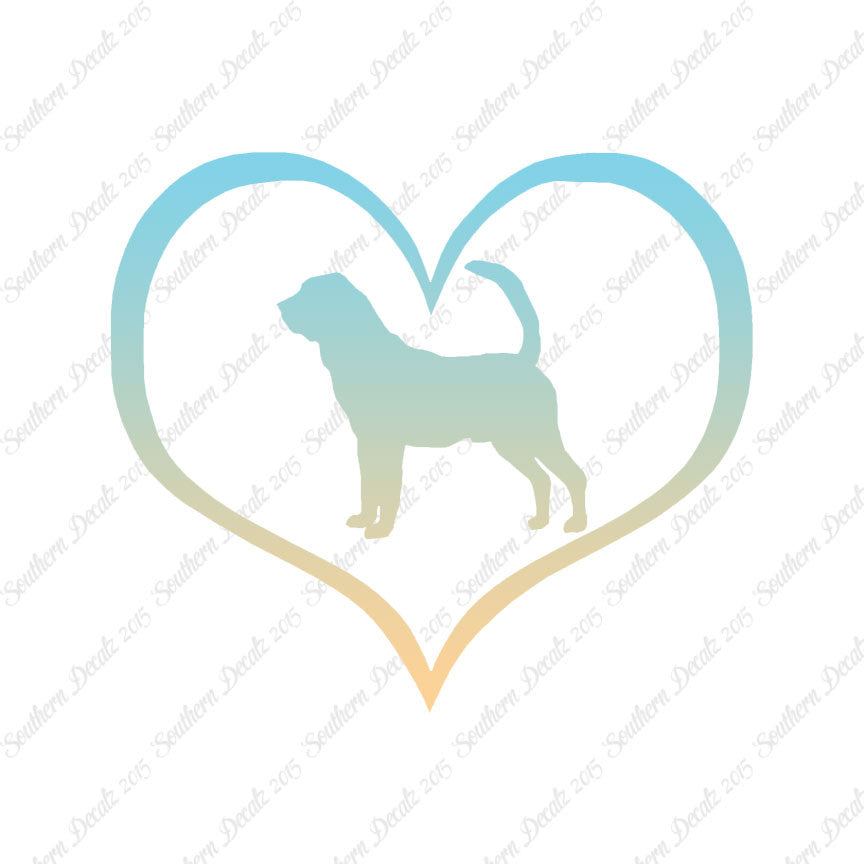 Bloodhound Dog Heart Love