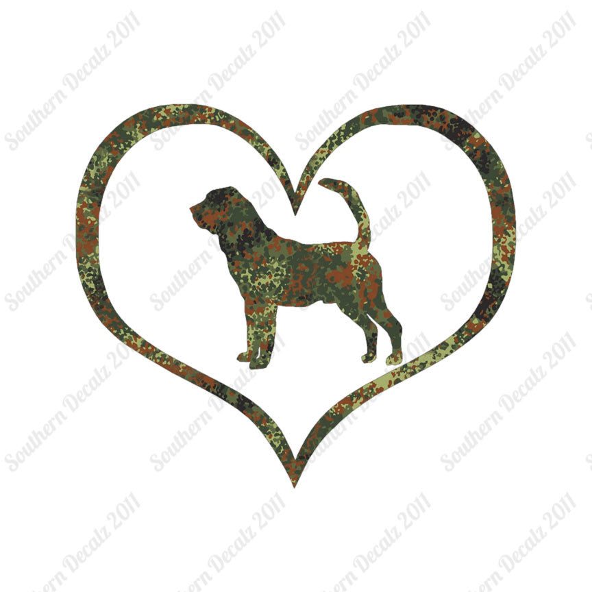 Bloodhound Dog Heart Love