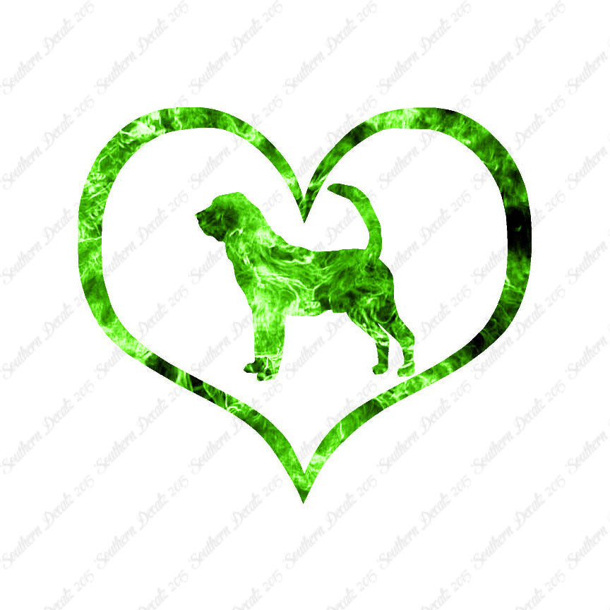 Bloodhound Dog Heart Love