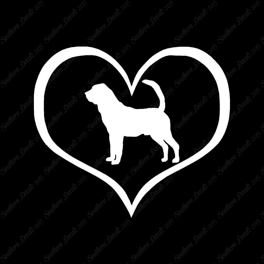Bloodhound Dog Heart Love
