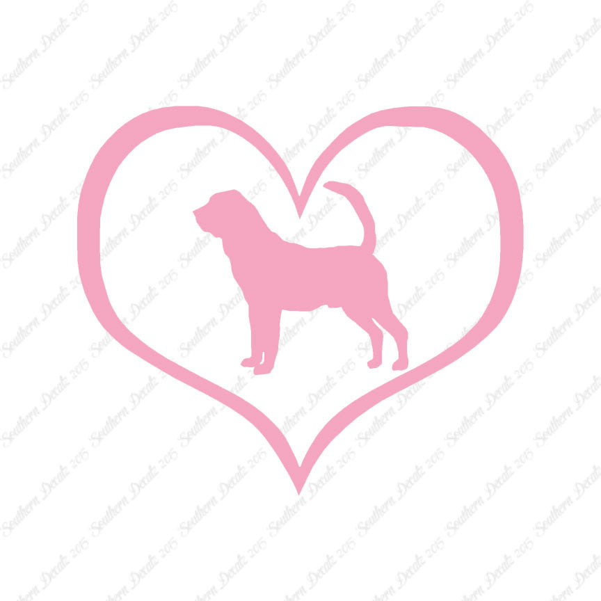 Bloodhound Dog Heart Love