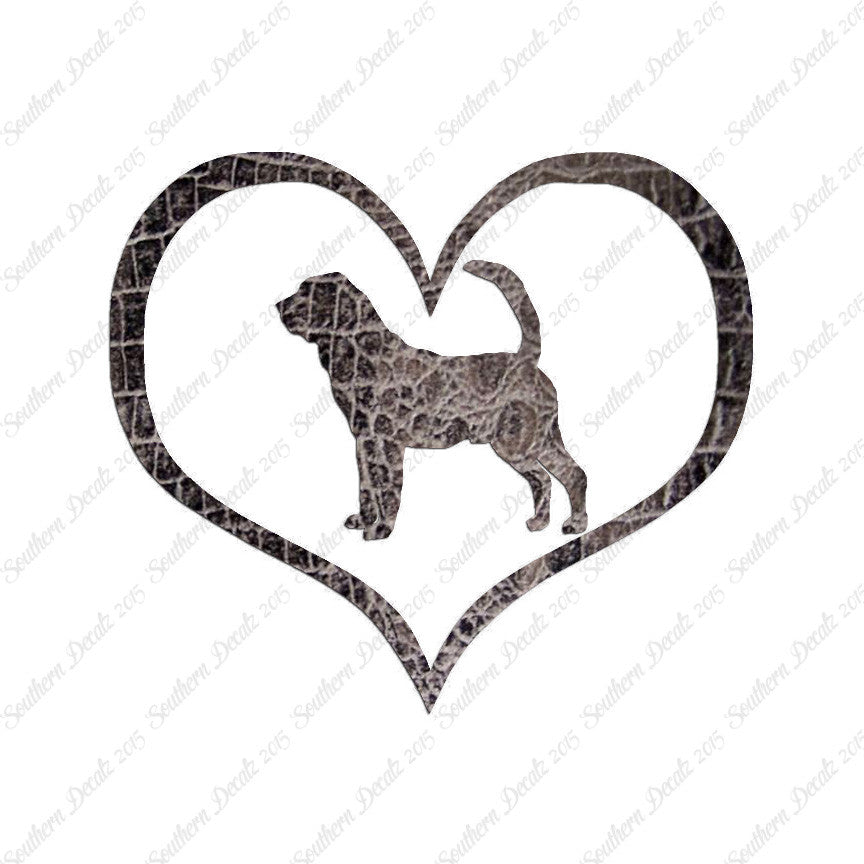 Bloodhound Dog Heart Love