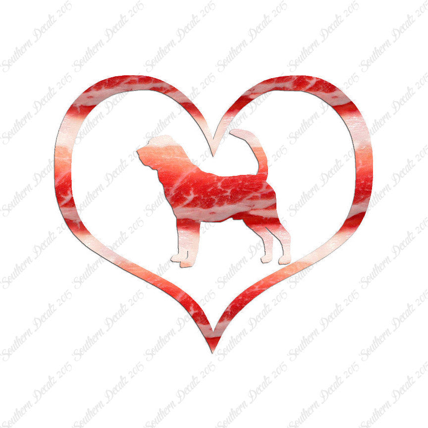 Bloodhound Dog Heart Love