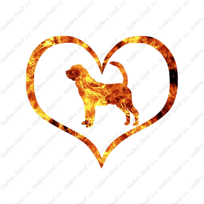 Bloodhound Dog Heart Love