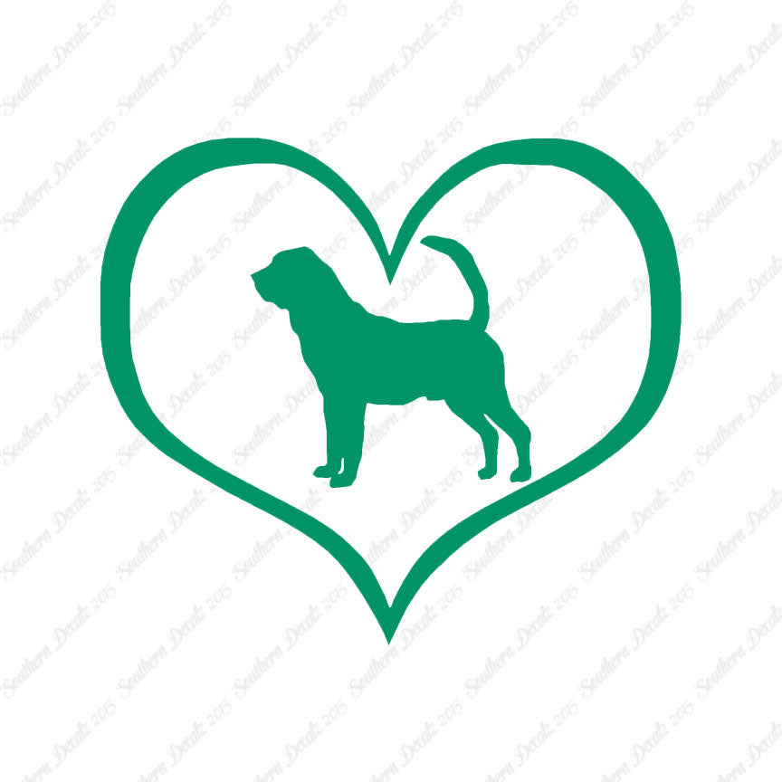 Bloodhound Dog Heart Love