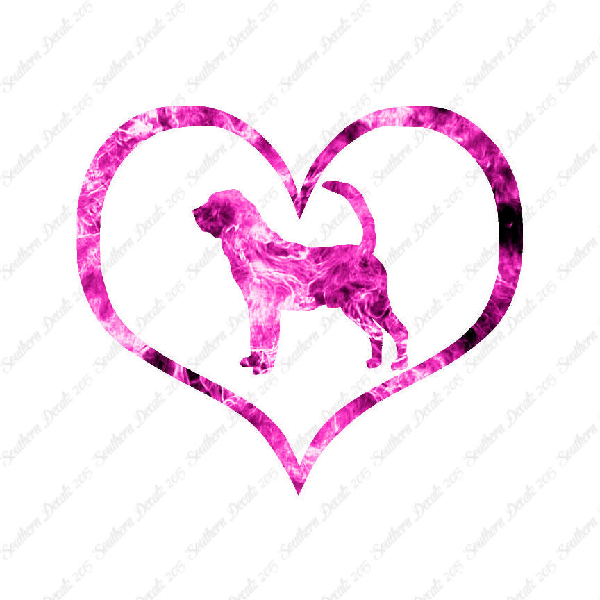 Bloodhound Dog Heart Love