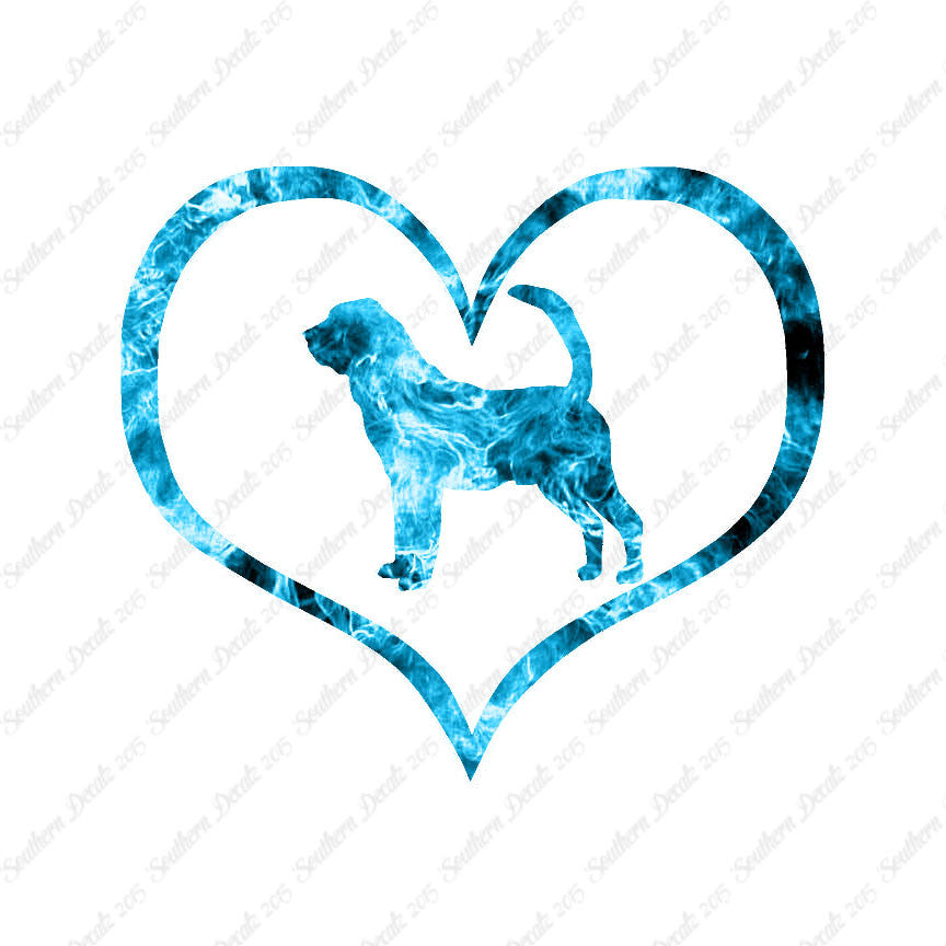 Bloodhound Dog Heart Love