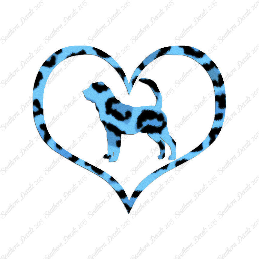 Bloodhound Dog Heart Love