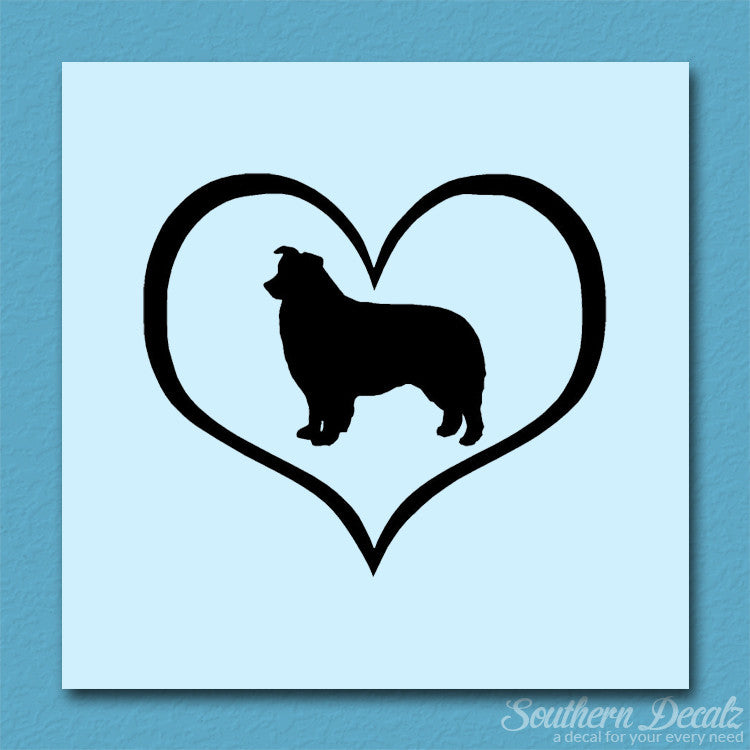 Border Collie Dog Heart Love